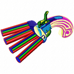 Guns Embroidery Design 3 Guns Embroidery Design 3